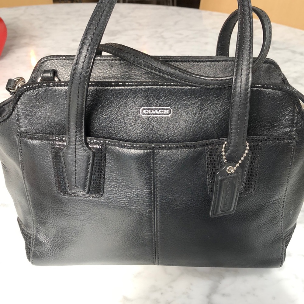 Black Leather Coach Bag